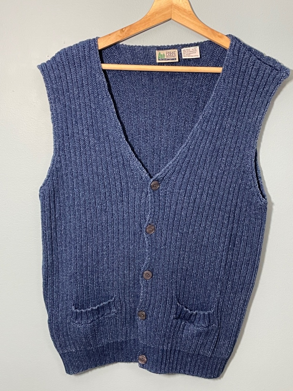 100% Cotton Ribbed Knit Vest